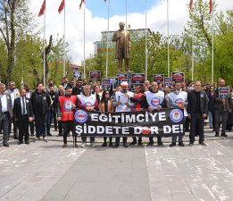 Öğretmenler “Şiddete Hayır” diye haykırdı